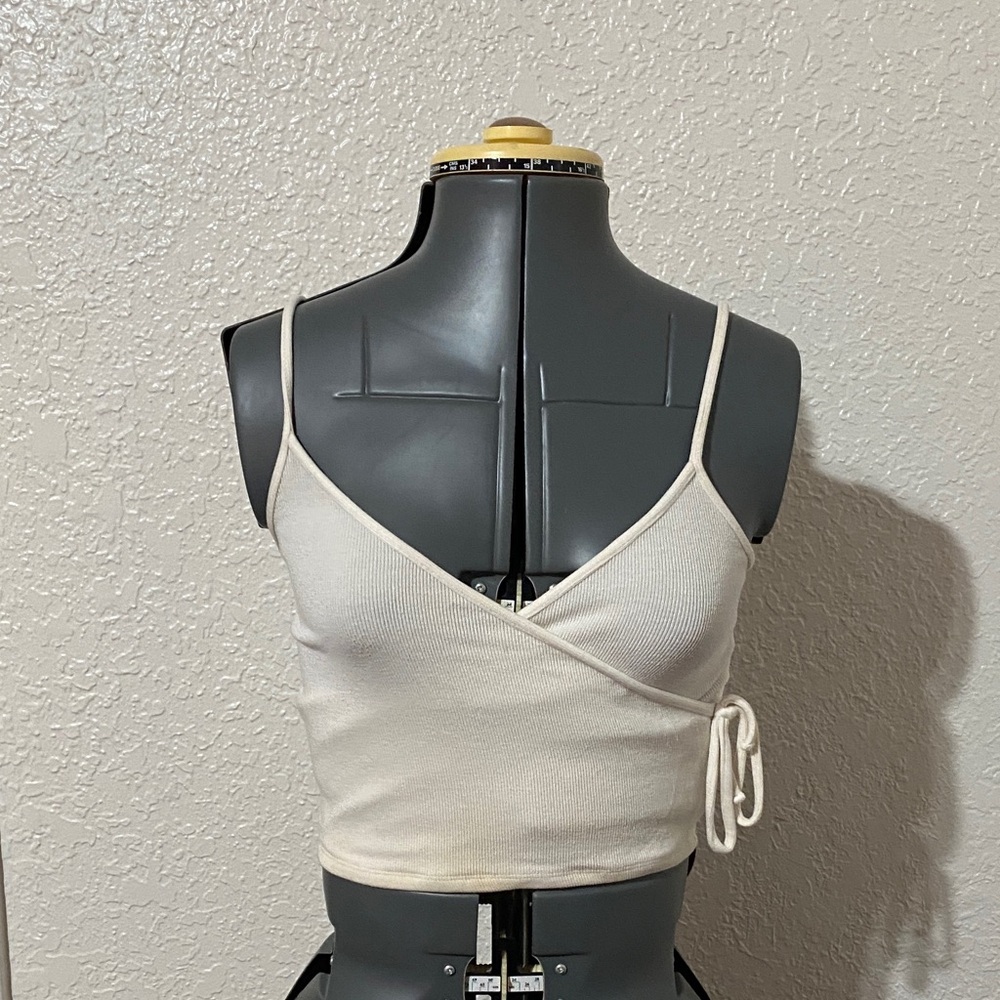 Garage White Wrap Camisole